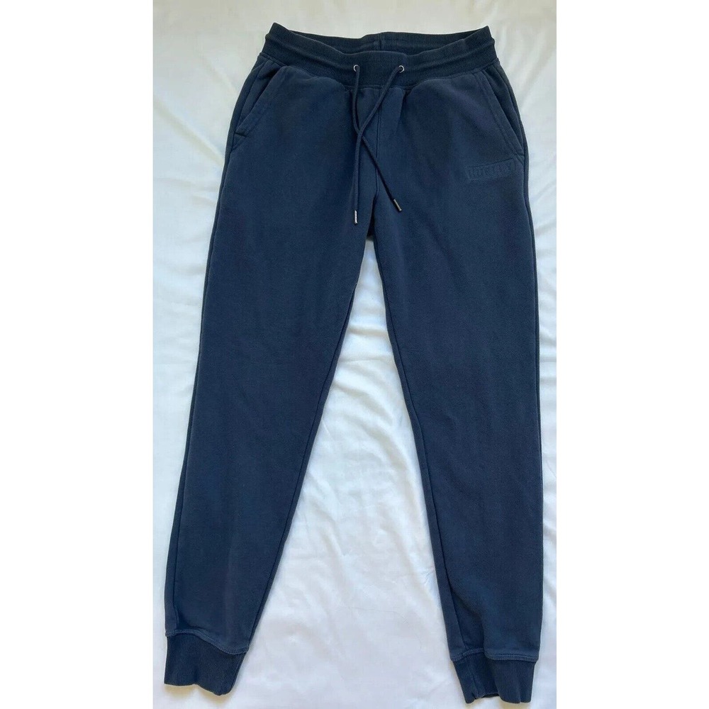 Hurley Joggers Sweatpants Grey Blue Size Small Pockets Elastic Waist Drawstring